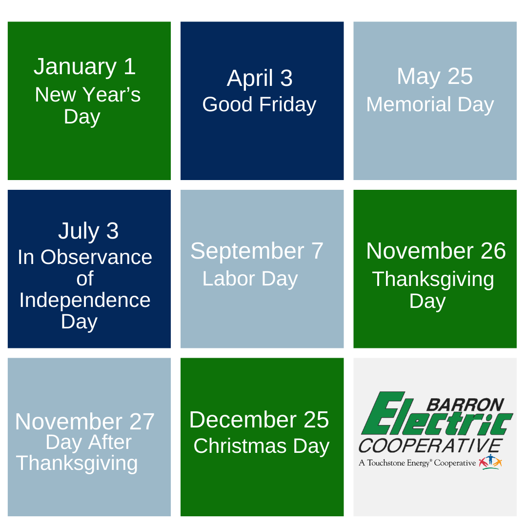Holiday Closures